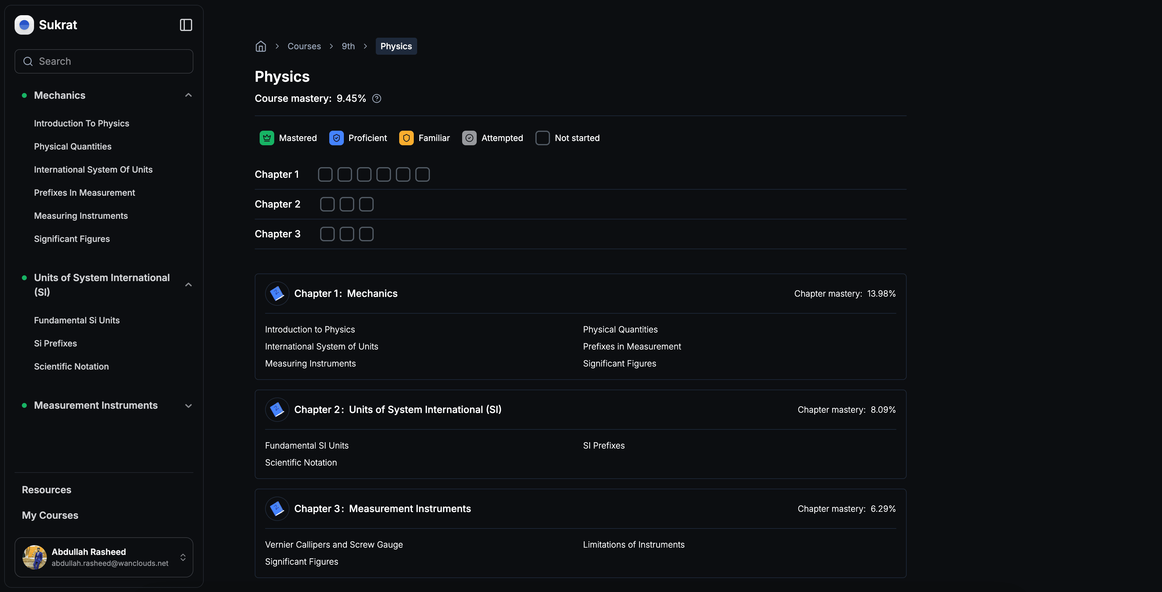 Dark Screenshot of Sukrat Application